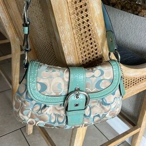 Coach Y2K Signature Optic Soho Canvas and Leather Hobo/Shoulder Bag F15679